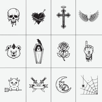 Gothic Icons Tattoo Flash Pack