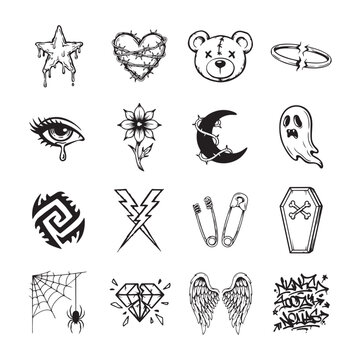 Grunge Essentials Tattoo Flash Collection