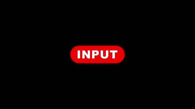 Simple animation of cursor icon clicking Input Button. Pack of animated templates for video editing. A set of flat design animated templates for web design or app design. Alpha channel, 4K