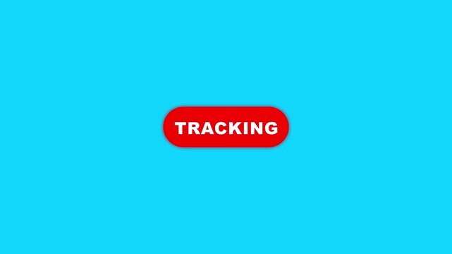 Simple animation of cursor icon clicking Tracking Button. Pack of animated templates for video editing. A set of flat design animated templates for web design or app design. Alpha channel, 4K