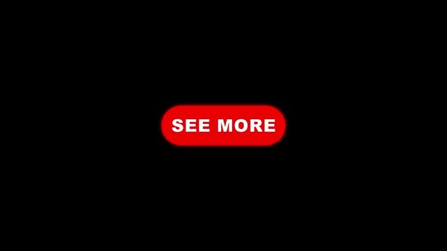 Simple animation of cursor icon clicking see more button. Pack of animated templates for video editing. A set of flat design animated templates for web design or app design. Alpha channel
