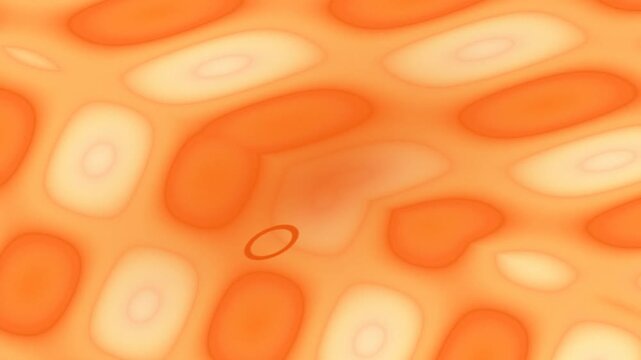 Abstract orange oval pattern displayed in grid formation