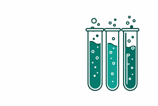 Bubbling Test Tubes Science Icon.