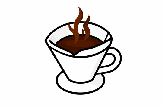 Steaming Coffee Cup Illustration.