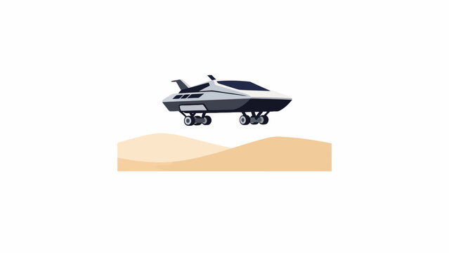 Jet ski on sandy beach shore.