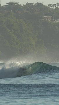 Surfing man girl people swimming ocean  