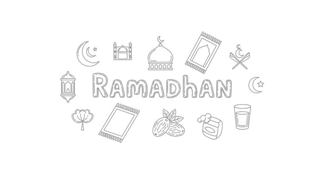 Ramadhan Islamic Holy Month Symbol.