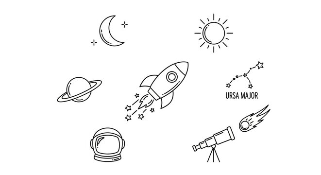 Rocket ship blasting into space.