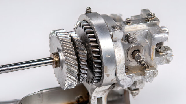 clockwork. A close-up of a complex mechanical gear mechanism with a central gear jammed. event key visuals, club posters, designed for sports event promotions and stadium branding.
