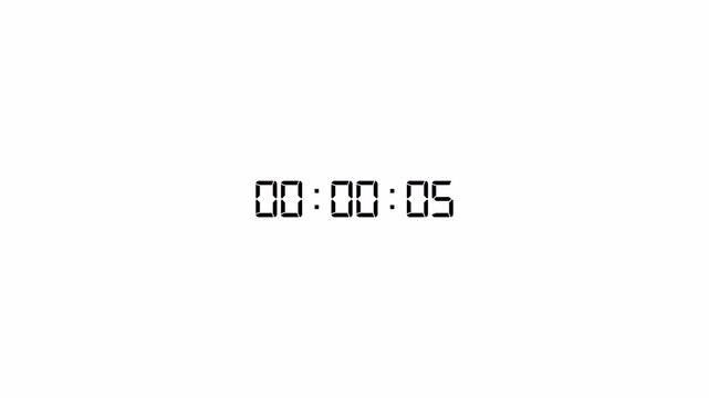  10 seconds countdown timer animation from 10 to 0 second on transparent background , Ten second countdown timer from 10 to 0 in 4k.