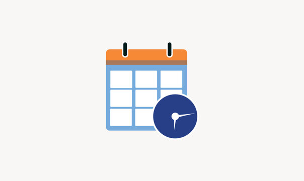 Premium single calendar with clock icon design for use.