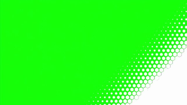 Hexagon Pattern Transition Pack on Green Screen Background