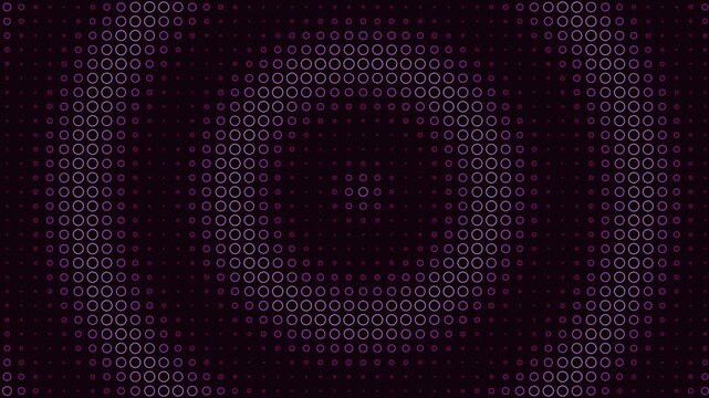 Dark blue dot grid abstract background with glowing circular pattern and depth