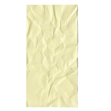 Yellow Crumpled Memo Paper Element