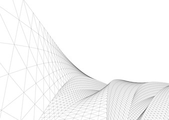 Naklejka premium abstract architecture vector 3d illustration