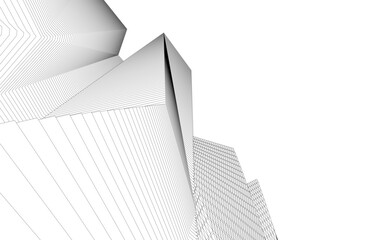 Obraz premium abstract architecture vector 3d illustration