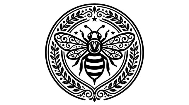 Symmetrical butterfly wings with ornate halftone dot pattern