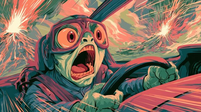 Screaming Driver Facing Extreme Danger