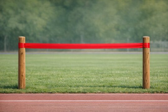 A baseball field with a red fence and a distant ballfield, perfect for sports or outdoor events