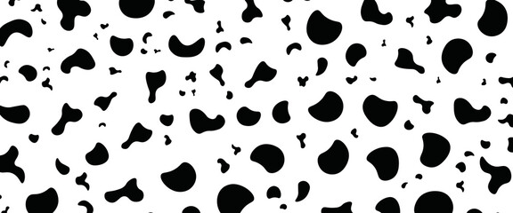 Cow print pattern vector. Abstract black cow print or cow skin texture vector.eps 10 © Mul