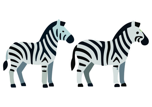 Vector Cartoon  Zebra