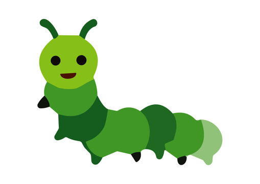 Vector Cartoon Caterpillar