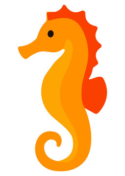 Vector Cartoon  Horse Sea