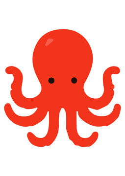 Vector Cartoon Octopus
