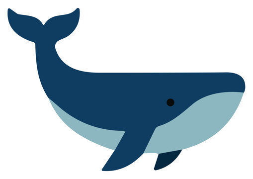 Vector Cartoon Whale