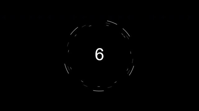 10 to 0 second countdown. Minimalist Digital Countdown Timer Animation. 