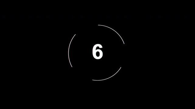 Minimalist Digital Circle Countdown Animation