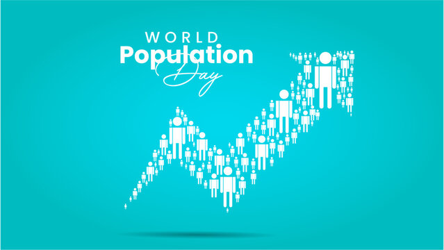 World Population Day Infographic Vector Design with Earth and Human Icons