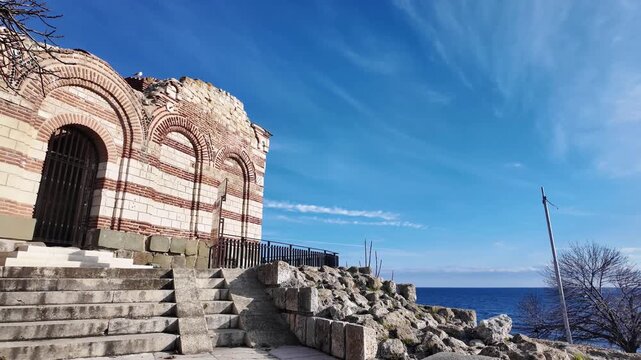 Amazing Panorama of old town of Nessebar, Burgas Region, Bulgaria