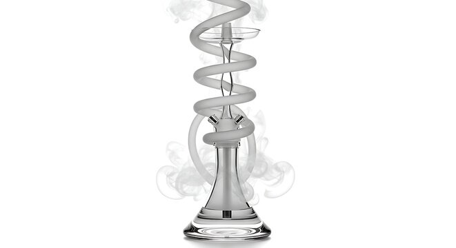 Glass hookah water pipe smoking device.