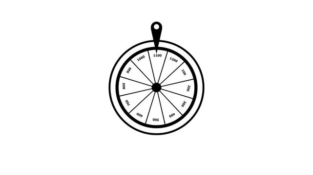 Collection of thin linear icon animations representing lottery system .