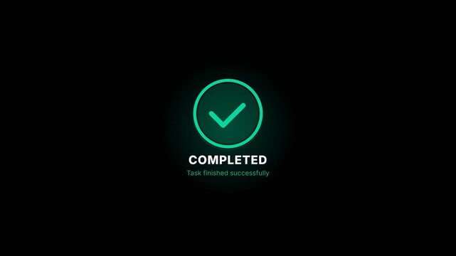 Checkmark Stamp Complete Animation with Circle Fill Effect