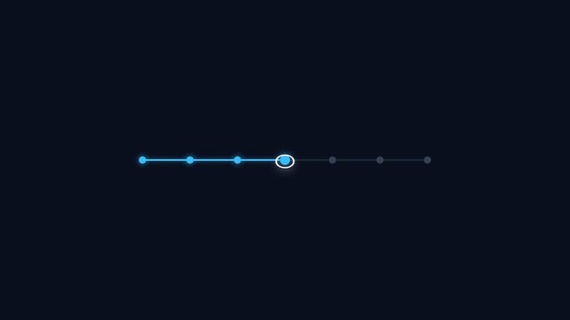 Minimalist blue progress bar animation on a dark background.