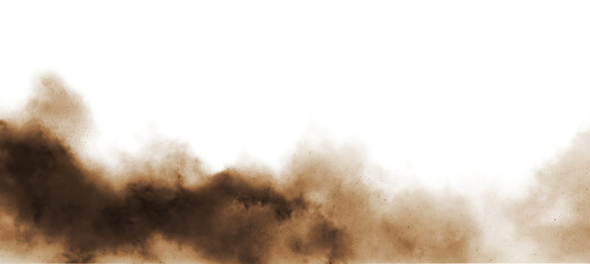 Obraz premium Sand explosion overlay with dynamic dust particles transparent PNG