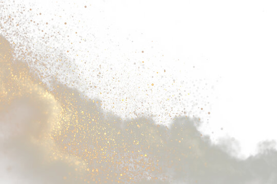 Brown dust wave with chaotic flying sand particles transparent PNG