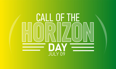 Naklejka premium Call of the Horizon Day Vector Inspirational Poster Banner Design Illustration