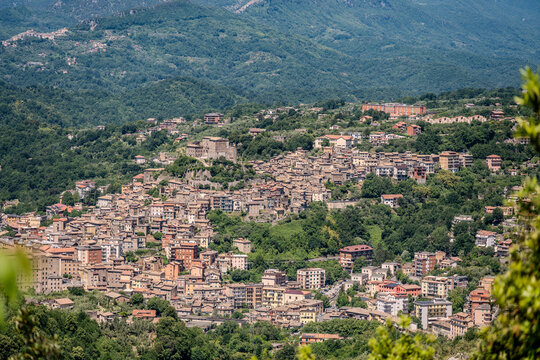 Subiaco, Rome. View from the Monastery of San Benedetto.
