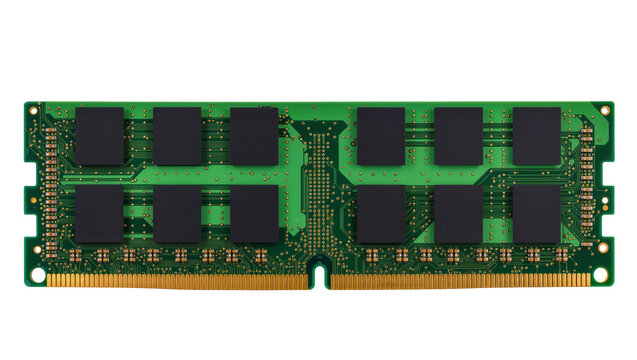Isolated computer RAM module for PC hardware and electronic devices, essential memory component