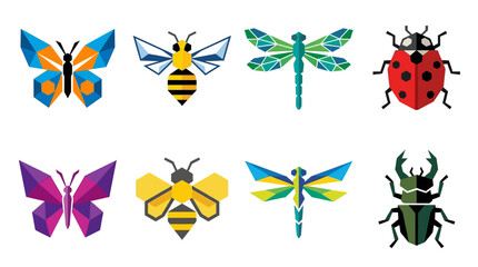 Colorful Insects and Bugs Collection. © Bambang
