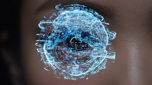 Futuristic digital hologram of Earth globe with technology and data visualization concept