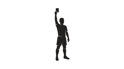 Soccer Referee Penalty Card Silhouette Vector © Melatunz