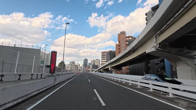 東京首都高速をドライブ　2号目黒線