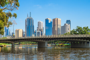 Obraz premium Scenery of Melbourne CBD, the capital of Victoria state in Australia