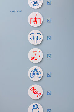 Healthcare examination checklist and preventive medical diagnostics concept