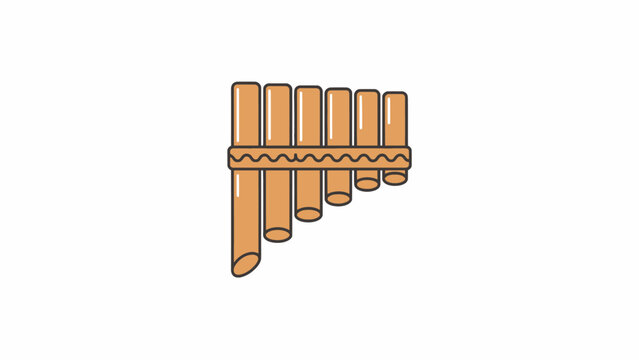 Traditional South American bamboo panpipe instrument.