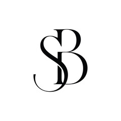 Fototapeta premium SB MONOGRAM Logo design vector 